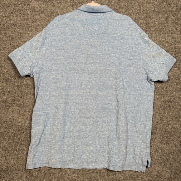 Lacoste Mens Size 4XL Regular Fit Polo Shirt Light Blue Linen Cotton Blend Golf - Picture 2 of 7